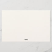 Brautparty "Ratenkarte" Briefpapier (Rückseite)