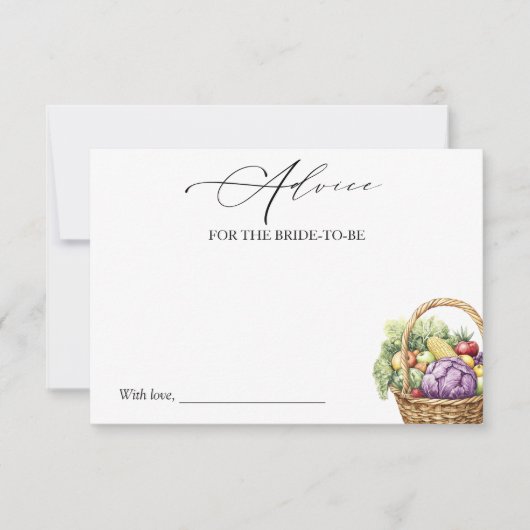 Brautparty-Ratenkarte frisch Einladung (Vorderseite)