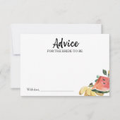 Brautparty-Ratenkarte frisch Einladung (Vorderseite)