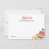 Brautparty-Ratenkarte frisch Einladung (Vorderseite)