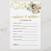 Brautparty-Ratenkarte für Kaffee (Vorderseite)