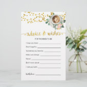 Brautparty-Ratenkarte für Kaffee (Stehend Vorderseite)