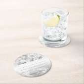 Brautparty-Ratesilber-Schimmer-Lichter Runder Pappuntersetzer (Vor Ort)