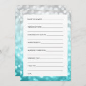 Brautparty-Ratestrand Ombre Glitzer-Lichter Einladung (Vorne/Hinten)