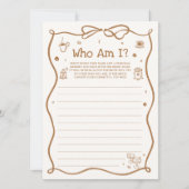 Brautparty Ratet, wer ich bin, wenn ich eine Spiel Einladung (Vorderseite)