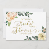 Brautparty-Ratgeber für Blumenkürbis Einladung (Rückseite)