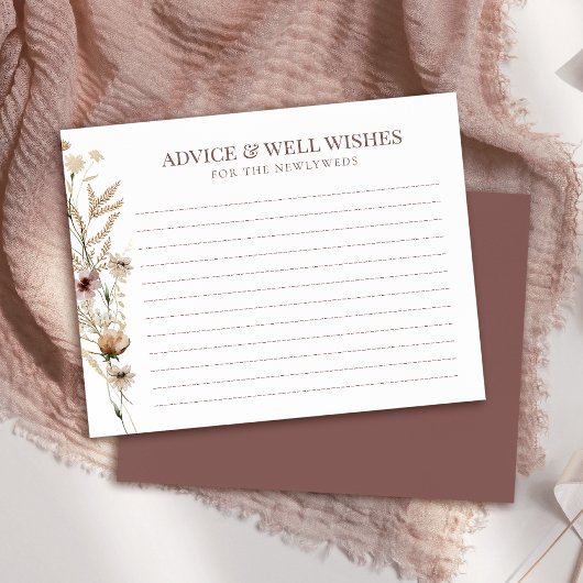 Brautparty-Ratgeber für die Wildblume von Wasserfa Begleitkarte