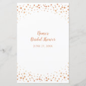 Brautparty Ratgeber Karten Rose Gold Confetti Spie (Rückseite)