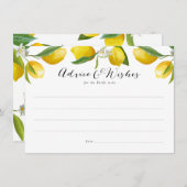 Brautparty-Ratgeber und -Wünsche Hinweiskarte (Vorne/Hinten)