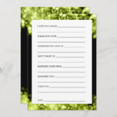 Brautparty-Ratschlag Handfeuchte Lichter Einladung (Vorne/Hinten)