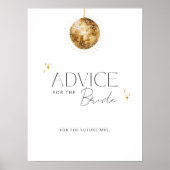 Brautparty-Ratschläge für die Braut Poster (Vorne)