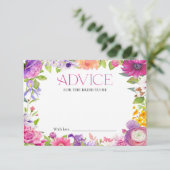 Brautparty-Ratschläge für die Bride Card Einladung (Stehend Vorderseite)