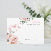 Brautparty-Ratschläge für die Bride Card Einladung (Stehend Vorderseite)