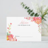 Brautparty-Ratschläge für die Bride Card Einladung (Stehend Vorderseite)