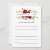 Brautparty-Ratschläge für Marsala und Blush Einladung (Vorderseite)