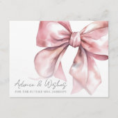 Brautparty-Ratschläge für Rosa-Blau Begleitkarte (Vorderseite)