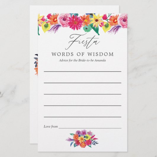 Brautparty-Ratschläge für Wasserfarben (Vorne/Hinten)