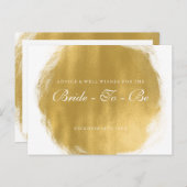 Brautparty-Ratschläge Karten Gold-Paint-Look (Vorne/Hinten)