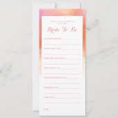 Brautparty Ratschläge Rosa Korallenwasser rot Einladung (Vorderseite)