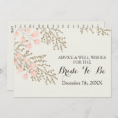 Brautparty-Ratschläge und Well-Wishings-Karte Hinweiskarte (Vorne/Hinten)
