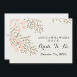 Brautparty-Ratschläge und Well-Wishings-Karte Hinweiskarte<br><div class="desc">Elfenbeinblüte Gold Brautparty Beratung und Wünsche Card Brautparty Spiel</div>