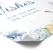 Brautparty-Ratschläge und Wünsche für Blumen und Z Poster (Ecke)