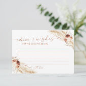 Brautparty-Ratschläge und Wunschkarte, Boho Bridal Einladung (Stehend Vorderseite)