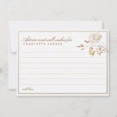Brautparty-Ratschläge und Wunschkarte Einladung (Vorderseite)