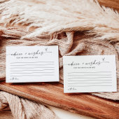 Brautparty-Ratschläge und Wunschkarte, Minimalisti Einladung