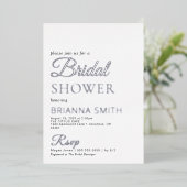 Brautparty Real Silver Foil Einladung (Stehend vorne)