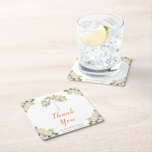 Brautparty Rechteckiger Pappuntersetzer (Vor Ort)