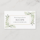 Brautparty Recipe Begleitkarte (Vorderseite)