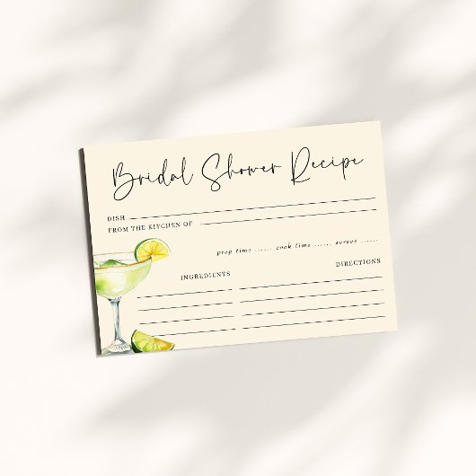 Brautparty Recipe Begleitkarte