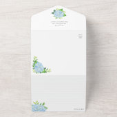 Brautparty Recipe Blue Hydrangea All In One Einladung (Außenbereich)