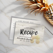 Brautparty Recipe Golden Pineapa Couple Wood Einladungspostkarte