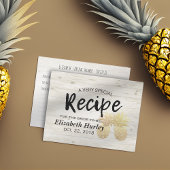 Brautparty Recipe Golden Pineapa Couple Wood Einladungspostkarte