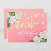 Brautparty Recipe Hydrangea Floral String Light Postkarte (Vorne/Hinten)