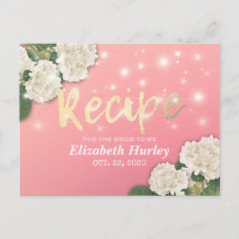 Brautparty Recipe Hydrangea Floral String Light Postkarte