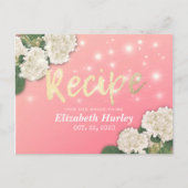 Brautparty Recipe Hydrangea Floral String Light Postkarte (Vorderseite)