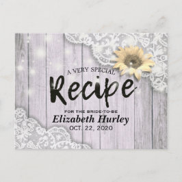 Brautparty Recipe Lace Sonnenblumenleuchten Einladungspostkarte