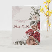 Brautparty Red Bronze Rose Bloral Karte (Gelbe Blume)