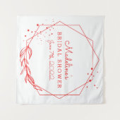 Brautparty Red Geometric Tapestry Wandteppich (Vorderseite (Horizontal))