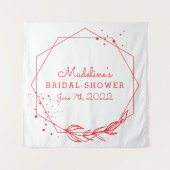 Brautparty Red Geometric Tapestry Wandteppich (Vorderseite)