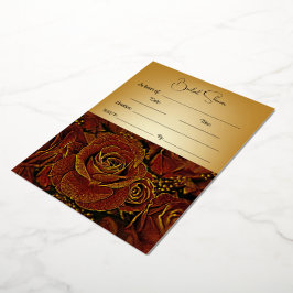Brautparty - Red & Gold Rose Folieneinladung