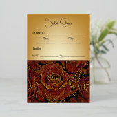 Brautparty - Red & Gold Rose Folieneinladung (Stehend vorne)