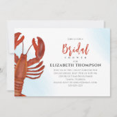 Brautparty Red Lobster Gift Registry Einladung (Vorderseite)