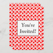 Brautparty Red Polka Dots Custom Einladungen (Vorne/Hinten)