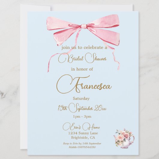 Brautparty Regency Tea Party (Vorderseite)