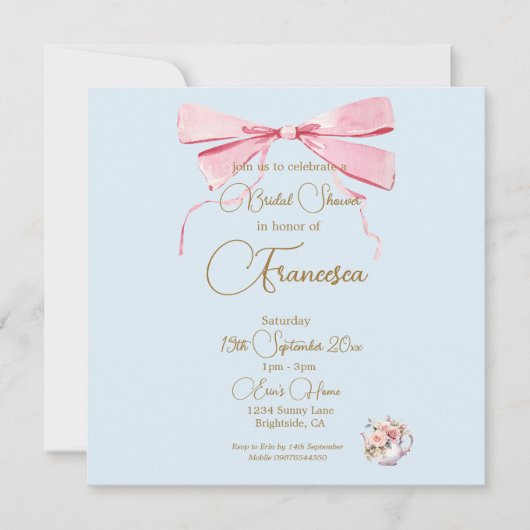 Brautparty Regency Tea Party (Vorderseite)