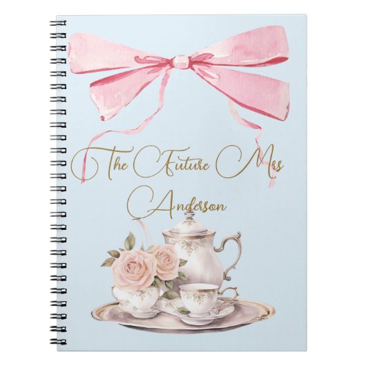 Brautparty Regency Tea Party Notizblock (Vorderseite)